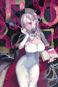 cleavage dress no_bra pochi_(pochi-goya)