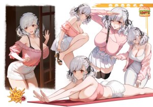 bra dress girls_frontline skirt_lift spas-12_(girls_frontline) terras thighhighs