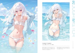 Rating: Questionable Score: 18 Tags: bikini dress_shirt mignon open_shirt shiro_(mignon) sketch swimsuits thong wet User: himeno_nanako