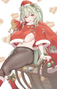 christmas cloba goddess_of_victory:_nikke no_bra nopan pantyhose see_through soda_(nikke)