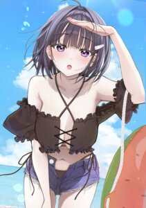 bikini no_bra swimsuits torn_clothes uiri