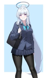 blue_archive halo pantyhose reia_76 seifuku sweater ushio_noa