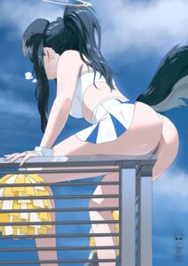 Rating: Questionable Score: 74 Tags: animal_ears ass blue_archive cheerleader halo inumimi midfinger22 nekozuka_hibiki pantsu skirt_lift tail thong wet User: KenB