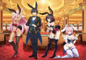 animal_ears bunny_ears bunny_girl heels krai_andrey liz_smart nageki_no_bourei_wa_intai_shitai no_bra pantsu sitri_smart stockings tagme tail thighhighs tino_shade undressing