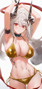 Rating: Questionable Score: 56 Tags: arknights bikini c113oreo horns mudrock_(arknights) pointy_ears swimsuits weapon User: VigorousMMM