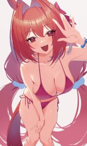 Rating: Questionable Score: 42 Tags: acaa animal_ears bikini daiwa_scarlet_(umamusume) swimsuits tail uma_musume_pretty_derby User: KenB