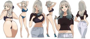 Rating: Questionable Score: 29 Tags: ass bra heels mikoto_akemi pantsu shirt_lift thong User: magicmessage