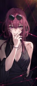 bakemonsou blood cleavage dress honkai:_star_rail kafka_(honkai:_star_rail) megane tattoo