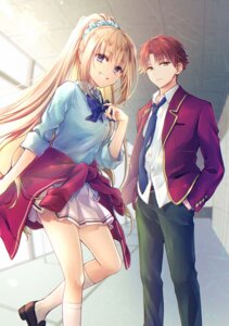 Rating: Safe Score: 13 Tags: ayanokouji_kiyotaka karuizawa_kei komada_hachi seifuku youkoso_jitsuryoku_shijou_shugi_no_kyoushitsu_e User: VigorousMMM