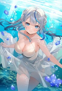 Rating: Questionable Score: 42 Tags: amagai_ruka aria_(ariacue) dress indie_virtual_youtuber no_bra pantsu see_through skirt_lift wet wet_clothes User: Arsy