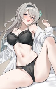Rating: Questionable Score: 45 Tags: bra cameltoe dress_shirt firefly honkai:_star_rail lingerie lunacle open_shirt pantsu thong wet User: Arsy