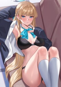 Rating: Questionable Score: 39 Tags: asuma_toki blue_archive bra deras halo open_shirt pantsu seifuku sweater thong User: Genex