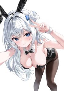Rating: Questionable Score: 61 Tags: animal_ears bunny_ears bunny_girl elharin mi_ke0224 no_bra pantyhose selfie User: KenB