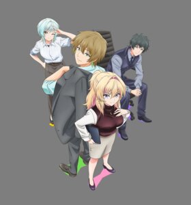 bukiyou_na_senpai. business_suit dress_shirt heels hotta_mio kamegawa_yuu kankaiji_ritsu kannawa_azusa tagme transparent_webp