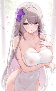 breast_hold censored herta honkai:_star_rail naked nipples poinia pussy see_through towel