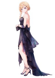 ayase_saki dress gimai_seikatsu heels hiten no_bra see_through