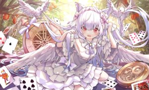 animal_ears dress henzer no_bra wings