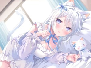 animal_ears komari nekomimi pajama tail