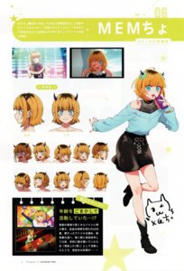 [oshi_no_ko] character_design expression heels hirayama_kanna horns mem-cho no_bra see_through sweater