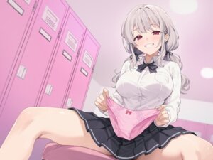 kurpamin pantsu seifuku skirt_lift