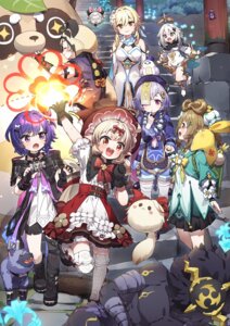 Rating: Safe Score: 19 Tags: animal_ears asian_clothes bandages dress fishnets genshin_impact klee kusaka_shi lumine paimon pointy_ears prune qiqi sayu_(genshin_impact) thighhighs witch yaoyao User: himeno_nanako