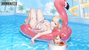 bikini brown_dust_ii garter justia origami see_through swimsuits wallpaper wet