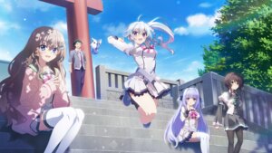 Rating: Safe Score: 16 Tags: 9_-nine- 9_-nine-_ruler's_crown kousaka_haruka kujou_miyako niimi_kakeru niimi_sora palette pantyhose seifuku skirt_lift stockings sweater tagme thighhighs yuuki_noa User: moonian