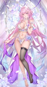 Rating: Questionable Score: 14 Tags: bra cameltoe cyrene honkai:_star_rail melailai pantsu pointy_ears see_through thighhighs User: Arsy