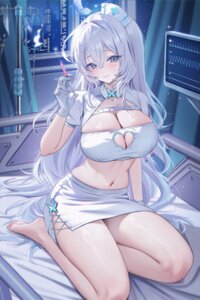 cisna_(vtuber) halo indie_virtual_youtuber no_bra nurse tagme