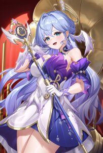 Rating: Safe Score: 22 Tags: dress halo honkai:_star_rail lunacle no_bra robin weapon wings User: Arsy