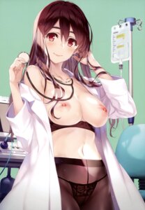Rating: Questionable Score: 57 Tags: bra breasts comic_aun misaki_kurehito nipples open_shirt pantsu pantyhose see_through thong User: fireattack