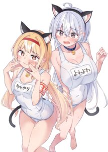 Rating: Questionable Score: 39 Tags: animal_ears enaga_erika fukuchi_kamio hiwamura_hiyori nekomimi school_swimsuit swimsuits tail yowayowa_sensei User: himeno_nanako