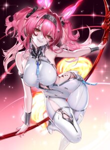 Rating: Questionable Score: 73 Tags: bodysuit garter heels lupa_silva no_bra ringeko-chan stockings tattoo thighhighs weapon wuthering_waves User: lacepanties