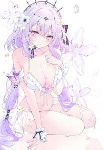 bikini castorice detexted honkai:_star_rail pointy_ears see_through swimsuits tsuyuri_eri wet wet_clothes
