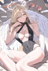 angel blue_archive kirifuji_nagisa rivet_vvrn swimsuits wings