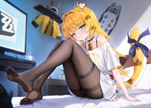 animal_ears feet garter ju_fufu loli nekomimi pantsu pantyhose radoremo skirt_lift tail zenless_zone_zero