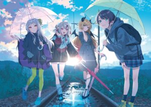 Rating: Safe Score: 23 Tags: dress hechima hololive horns murasaki_shion nakiri_ayame oozora_subaru pointy_ears seifuku tail umbrella wings yuzuki_choco User: himeno_nanako