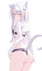 Rating: Questionable Score: 26 Tags: animal_ears bra lingerie lows. nekomimi pantsu tail thong User: KenB