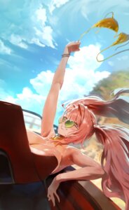 Rating: Questionable Score: 21 Tags: azur_lane bennington_(azur_lane) bikini_top megane no_bra rororo swimsuits User: charunetra