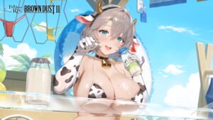 Rating: Questionable Score: 28 Tags: animal_ears bikini_top brown_dust_ii horns origami swimsuits teresse wallpaper User: blooregardo