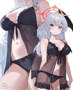 Rating: Questionable Score: 62 Tags: blue_archive halo kurodate_haruna lingerie pantsu royalbunny003 see_through wings User: VigorousMMM