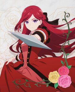 Rating: Safe Score: 10 Tags: disc_cover dress higeki_no_genkyou_to_naru_saikyou_gedou_last_boss_joou_wa_tami_no_tame_ni_tsukushimasu. kouno_hitomi pride_royal_ivy skirt_lift sword User: VigorousMMM