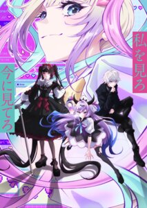 chouzetsusaikawa_tenshi-chan dress fishnets gokubara_michica gothic_lolita heels heterochromia lolita_fashion nechika-sama needy_girl_overdose purple_lollipop stockings tagme thighhighs torn_clothes