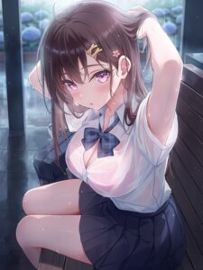 Rating: Questionable Score: 28 Tags: bra korinun_0234 open_shirt see_through seifuku wet wet_clothes User: Anonymous