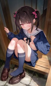 Rating: Questionable Score: 72 Tags: arata_(xin) breasts loli nipples no_bra seifuku shirt_lift skirt_lift User: lacepanties
