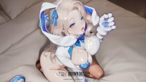 Rating: Questionable Score: 50 Tags: animal_ears brown_dust_ii bunny_ears bunny_girl cream darian no_bra origami pasties wallpaper User: blooregardo